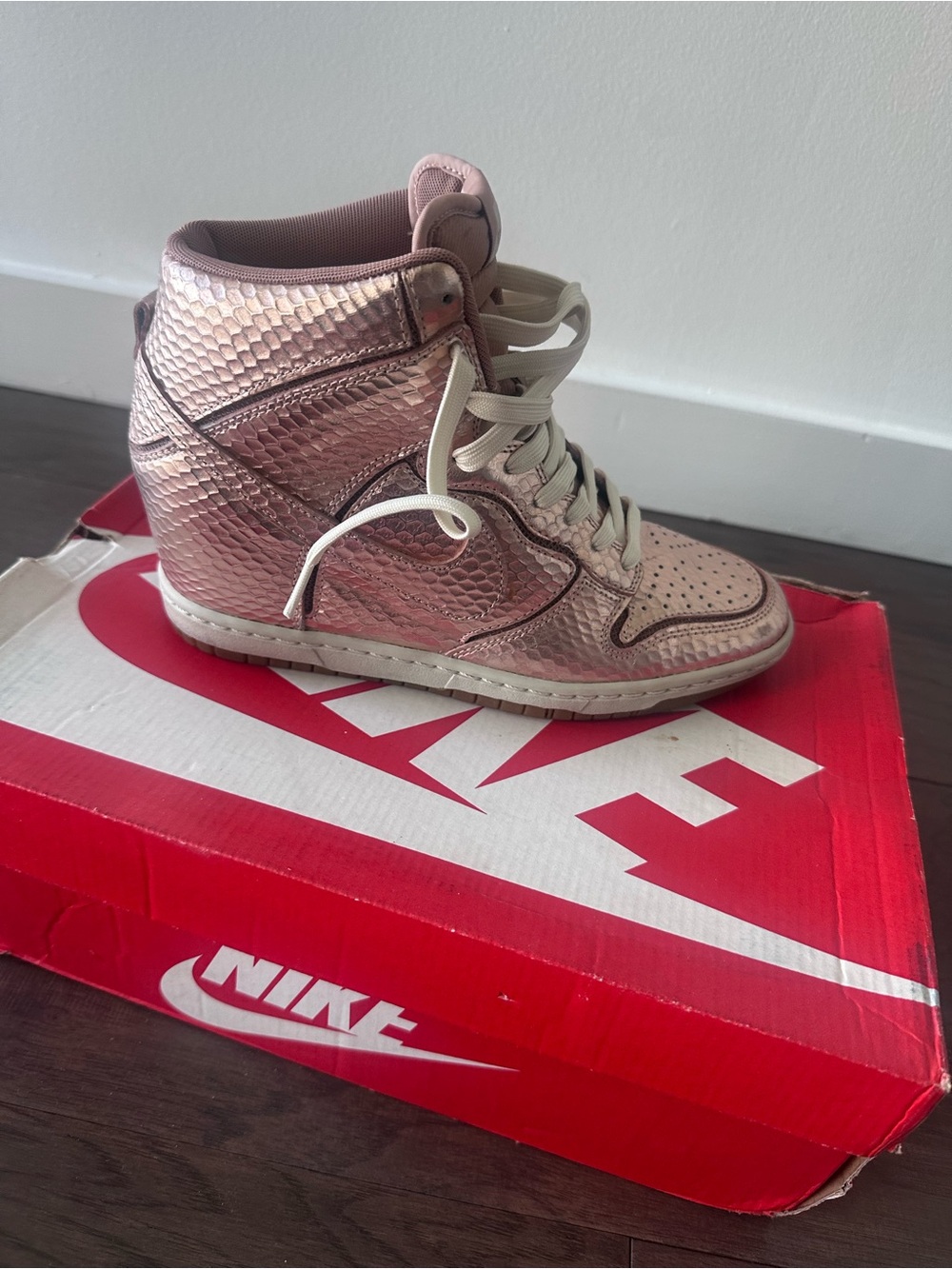 Nike Metallic Pink wedge dunk
